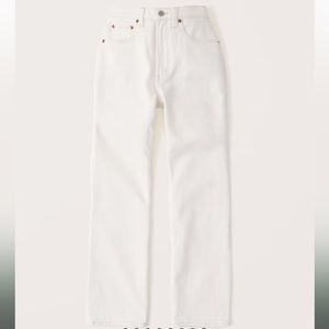 White Curve Love Ultra High Rise Ankle Straight Jean - LONG